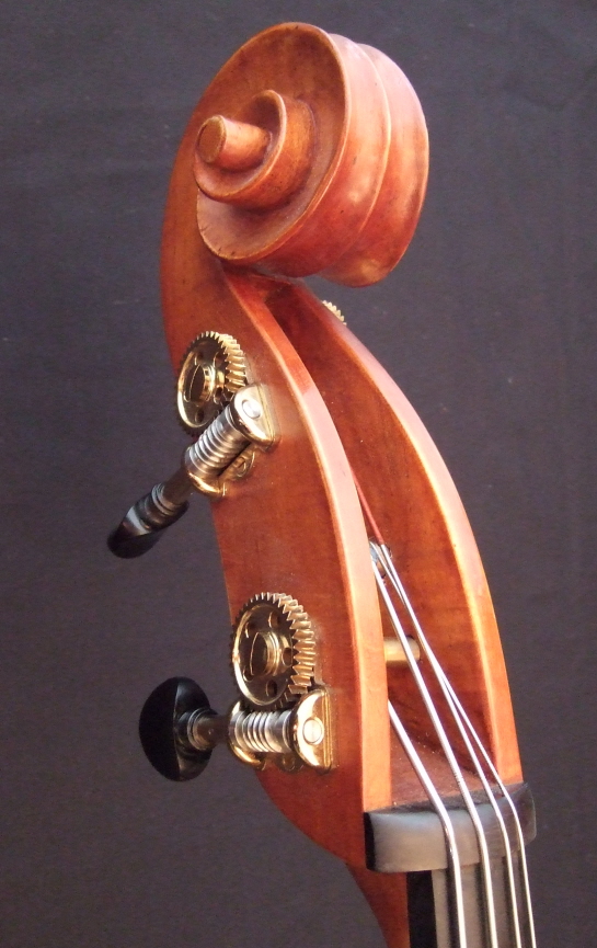 Malcolm Healey double bass scroll